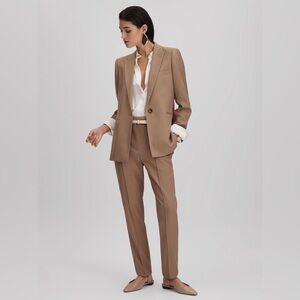 REISS Wren Slim Fit Suit Trousers in Mink Neutral